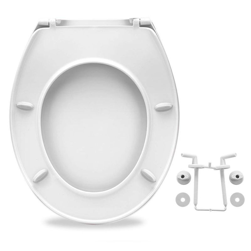 Tapa Asiento De Inodoro Wc Gris Plástico Duro 776518