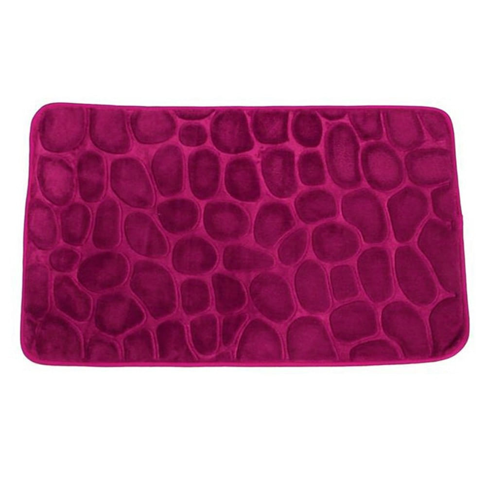 Alfombra De Baño Diseño Piedra Redonda 45x70cm 776533 Burdeo