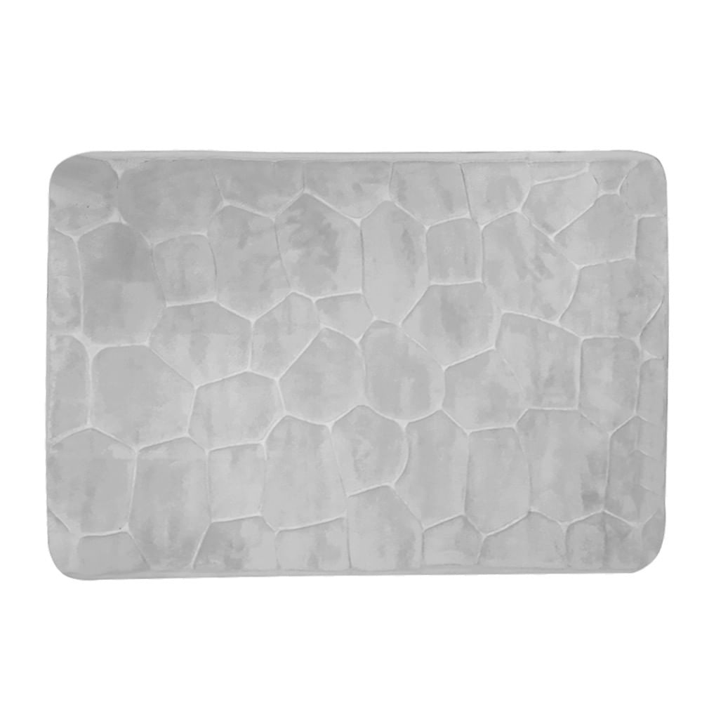 Alfombra De Baño Diseño Piedra Cuadrada 45x70 Gris 776517