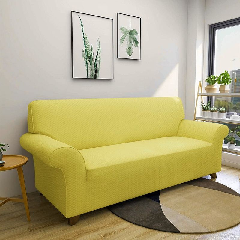 Funda Cubre Sofá Sillón 3 Cuerpo Texturizado Amarillo