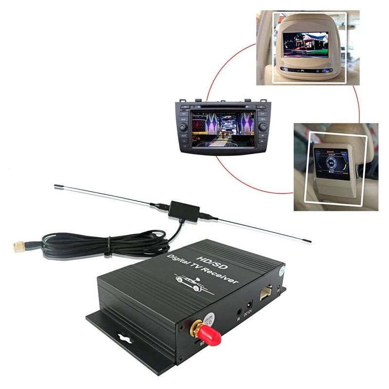Receptor y Antena Tv Digital para Vehiculo Coche 774718