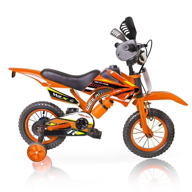 repentino Apropiado Alergia Bicicleta Infantil Tipo Moto Aro 12 Naranja 782836
