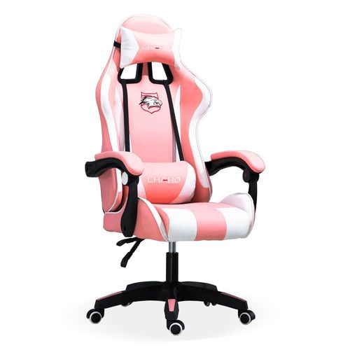 Silla Gamer Ergonómica Ajustable Masajeador Reclinable Rosa