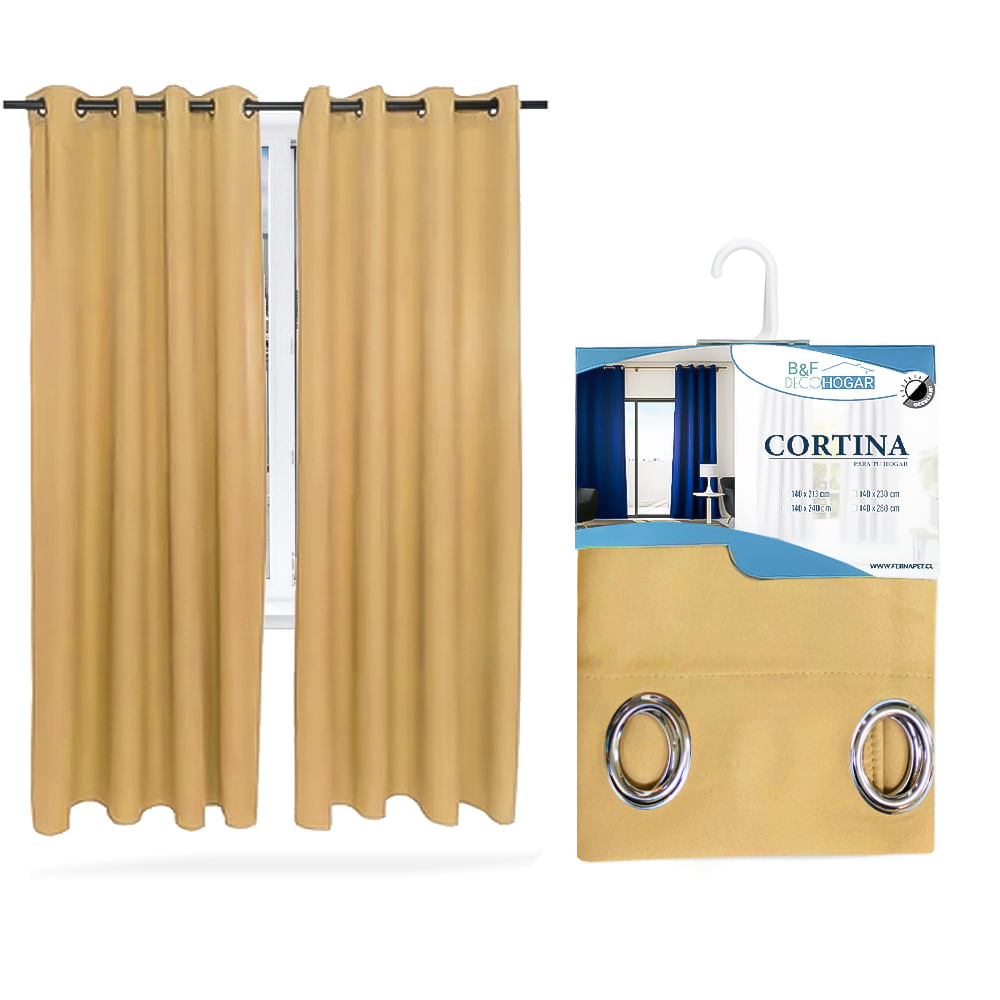 Cortina Tejido 100% Poliéster 8 Anillos 140x230 cm 782892