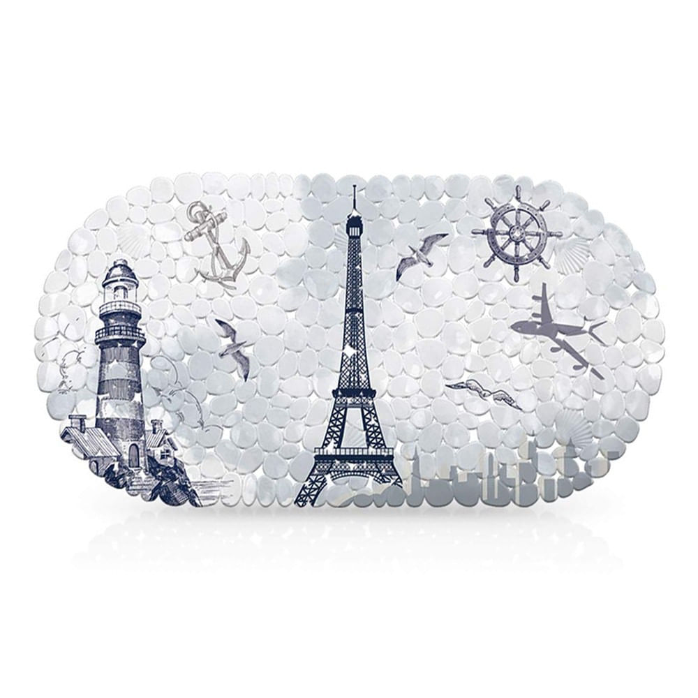 Alfombra De Baño Antideslizante Diseño París 69 X35 776556