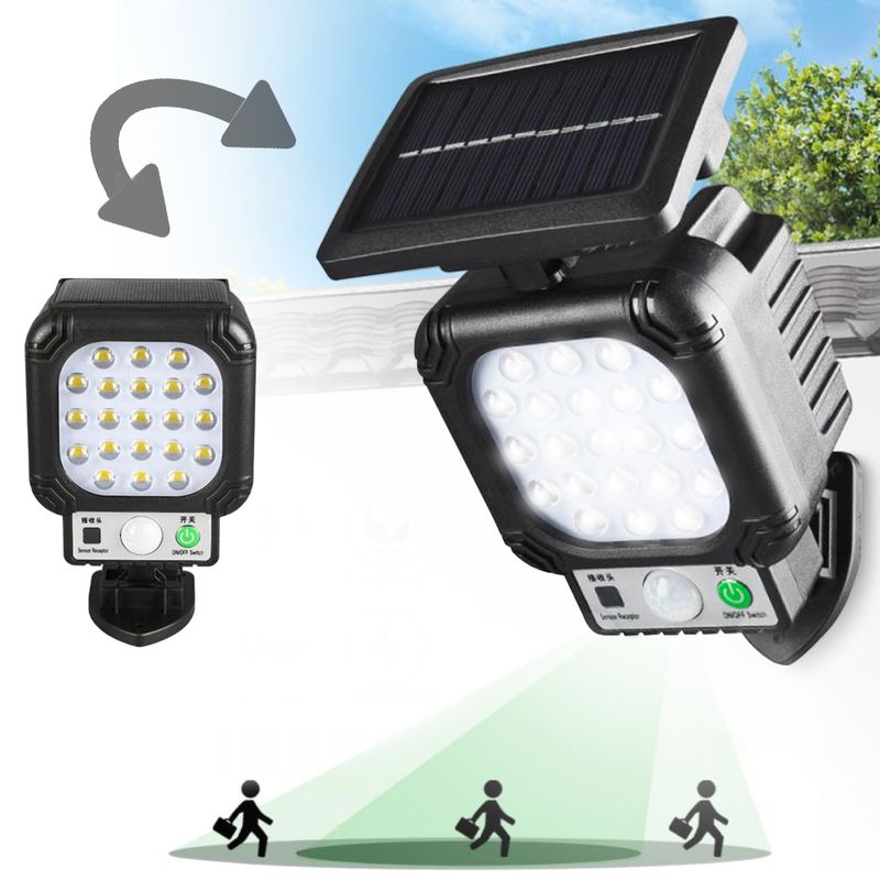 Ripley - LAMPARA FOCO LED CON PANEL SOLAR Y SENSOR DE MOVIMIENTO CONTROL