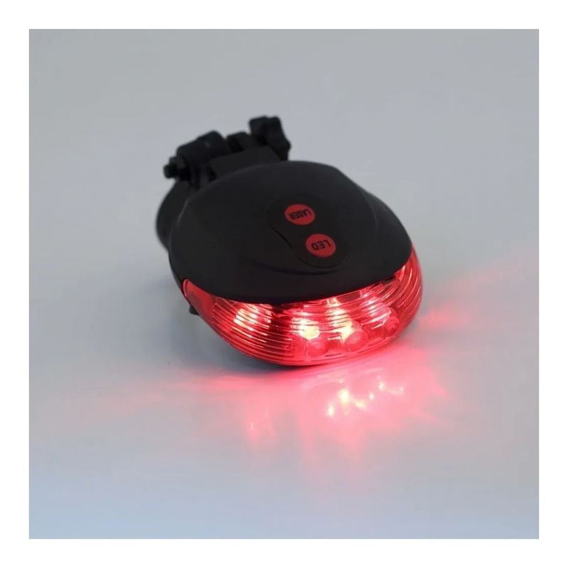 Luz De Seguridad Bicicleta Con Laser Y Luz Led 69733