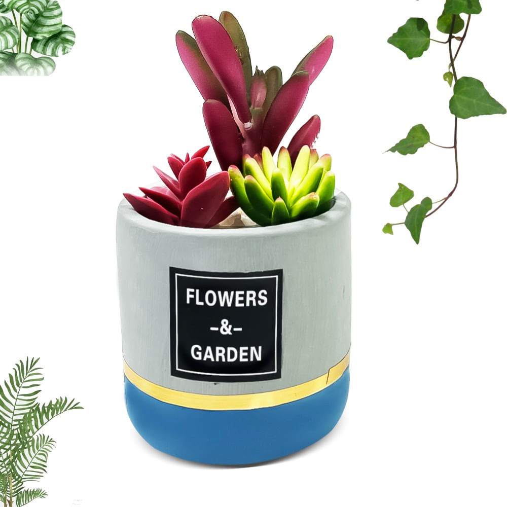 Mini Planta Artificial Decoración Macetero 12 cm