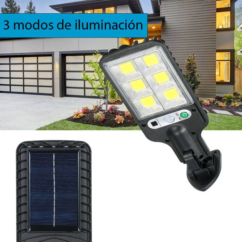 Foco solar LED para exteriores con sensor - Todo en solar