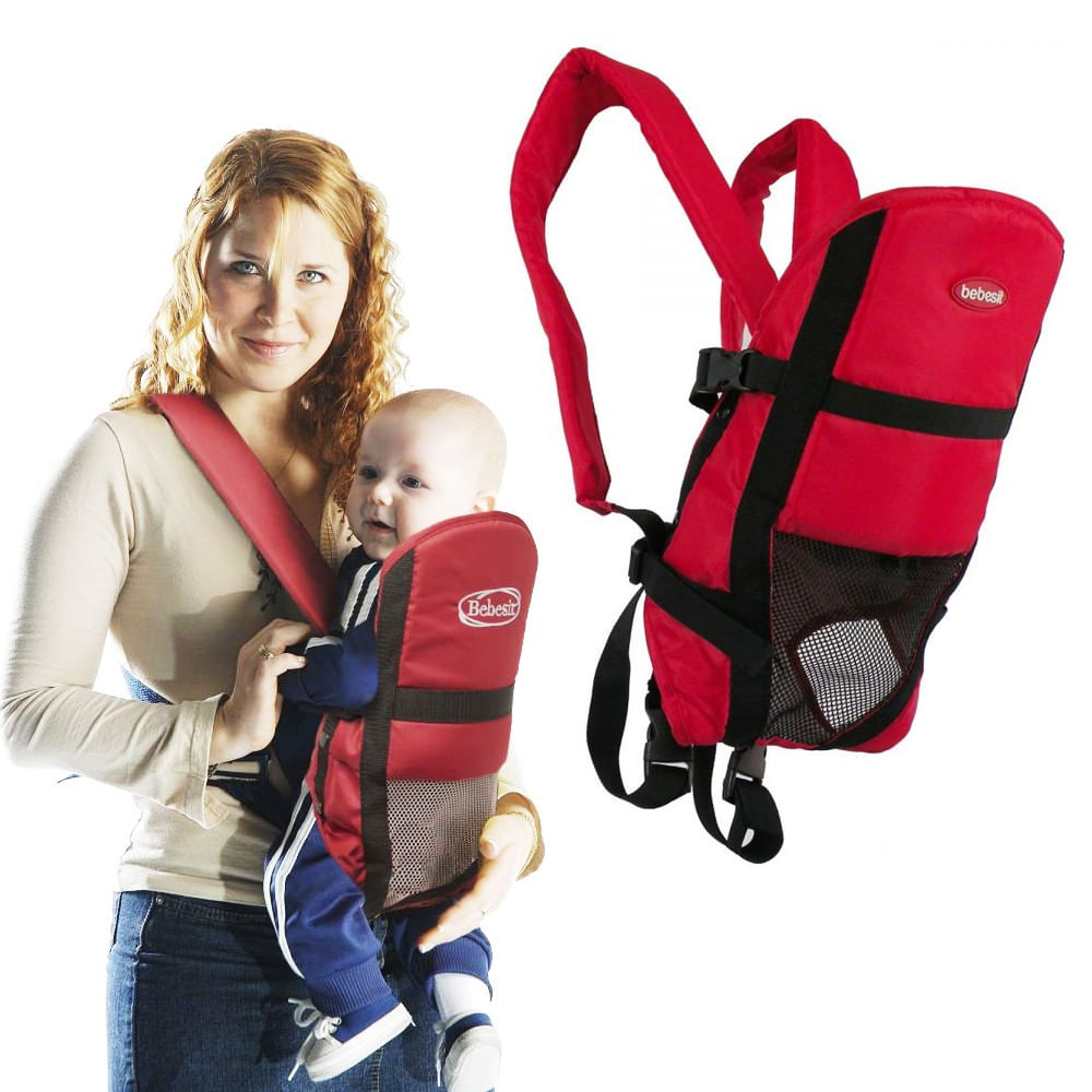 Mochila Porta Bebe Rojo Ajustable Bebesit 2013