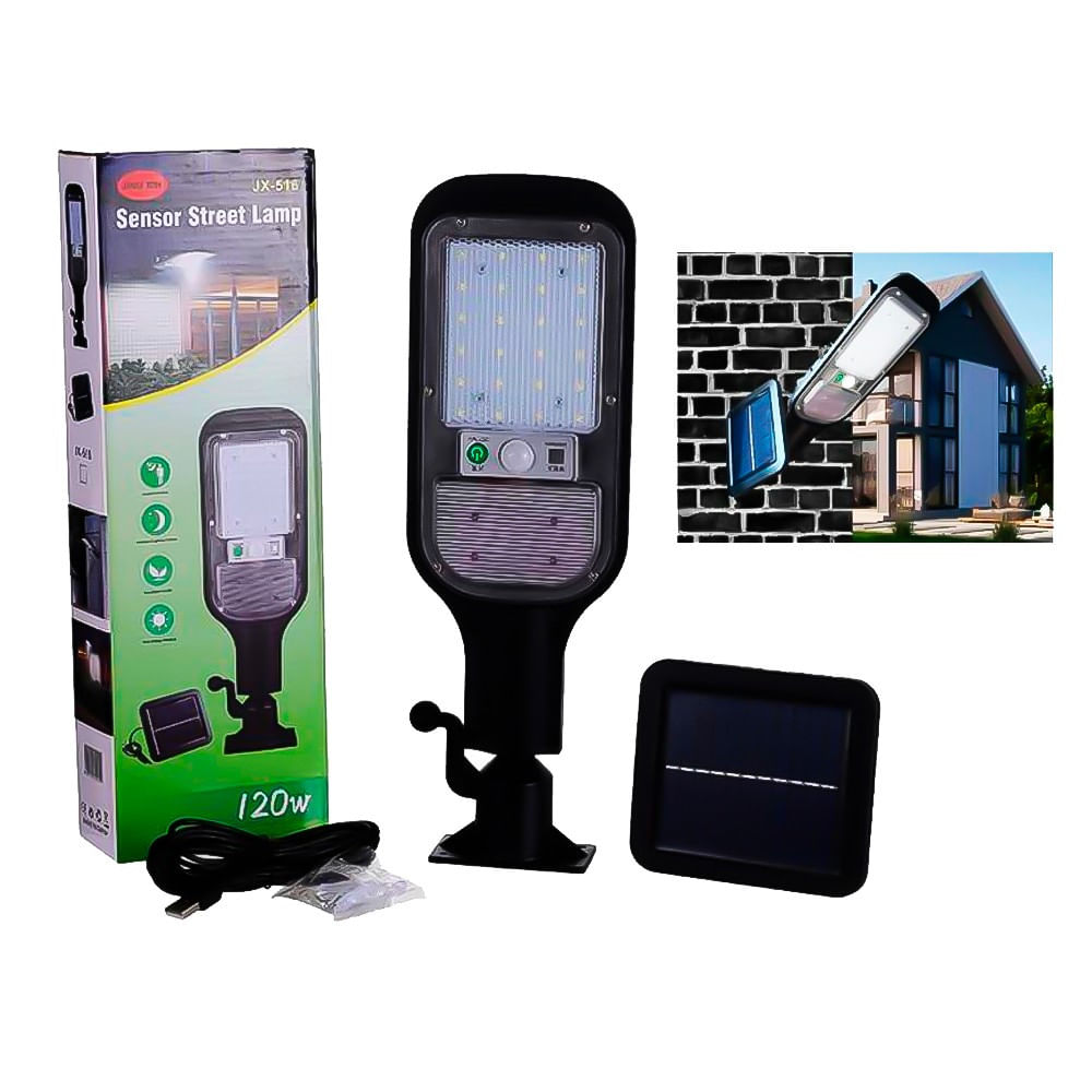 Luz LED Solar Sensor Exterior JX-518-120W