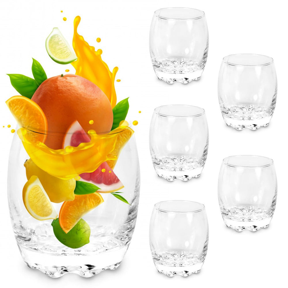 Juego 6 Vasos Cristal Allegra 425 Ml a precio barato