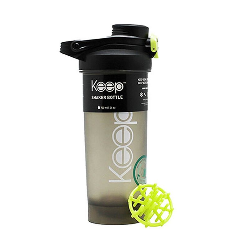 Vaso Mezclador Shaker Pastillero Separadores Proteina Gym Negro