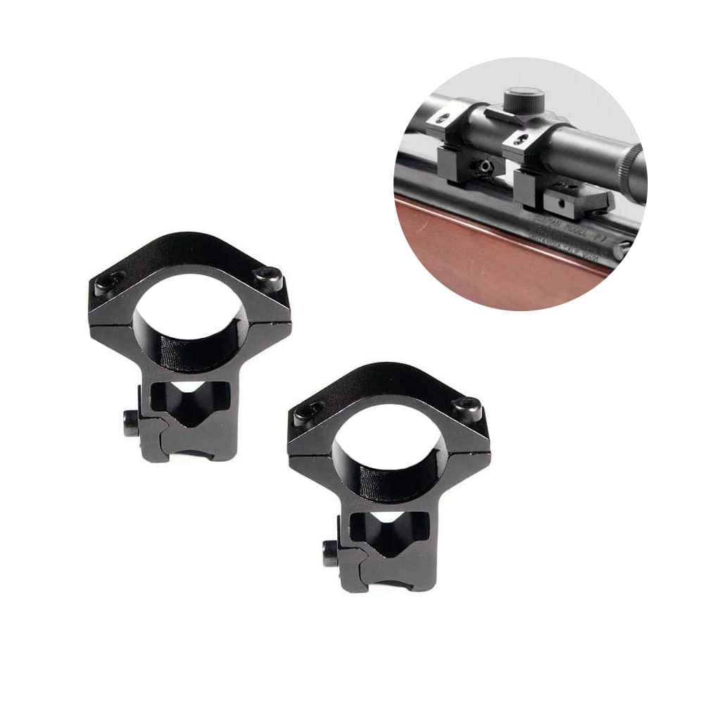 Set 2 Monturas Para Rifle Metalicas, Miras Y Linterna 95517