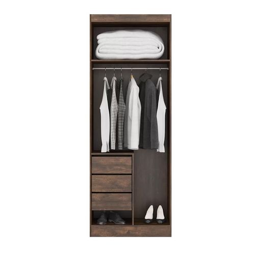Modulo Closet Ropero 2 Puertas 3 Cajones 80cm Selene Fernapet