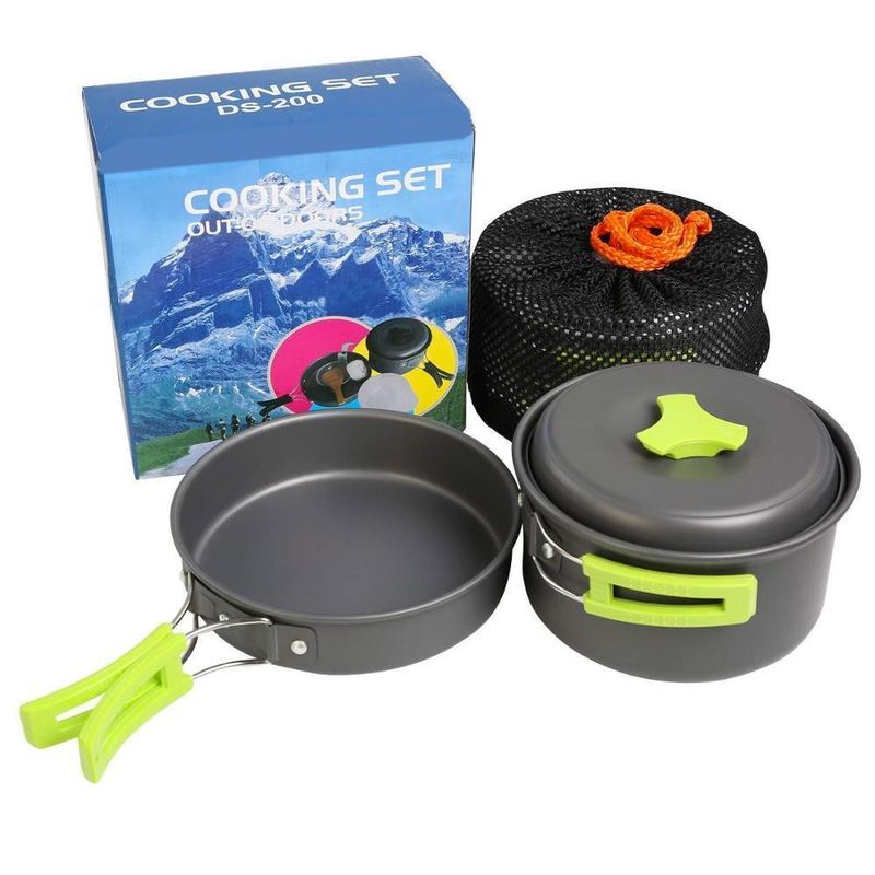 Set Cocina Ollas Cocinilla Tetera Camping DS-308