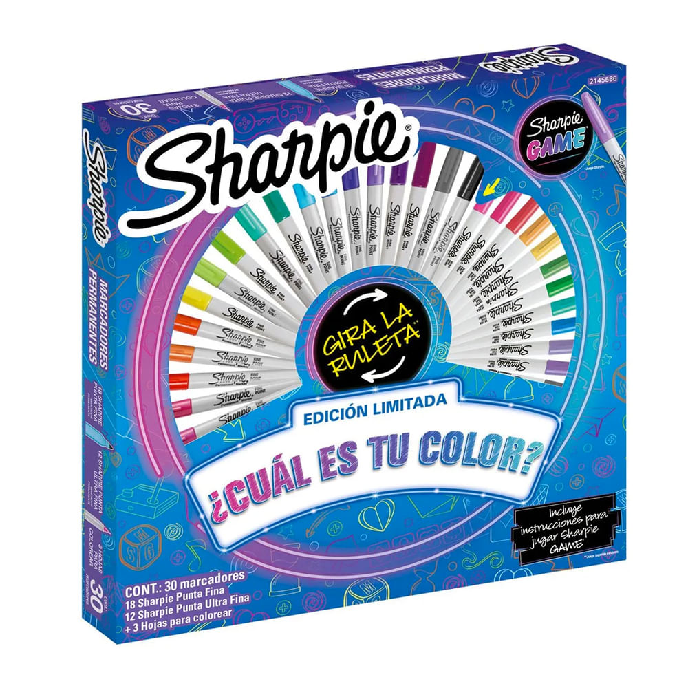 Marcadores Permanentes Sharpie Set 30 colores Tie Dye Edición Limitada -  Somos Color