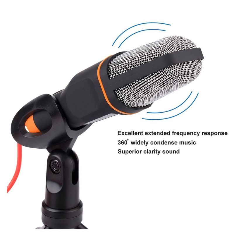 Microfono Condensador Sf-666 Con Base