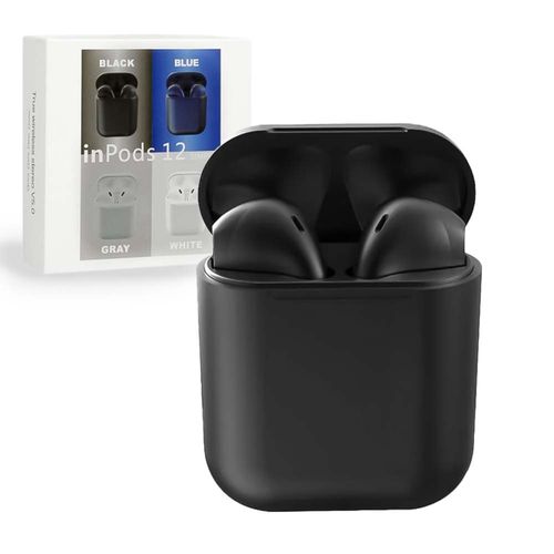 Audífono Inalámbricos Wireless Inpods 12  Negro Bt 5.0 Touch