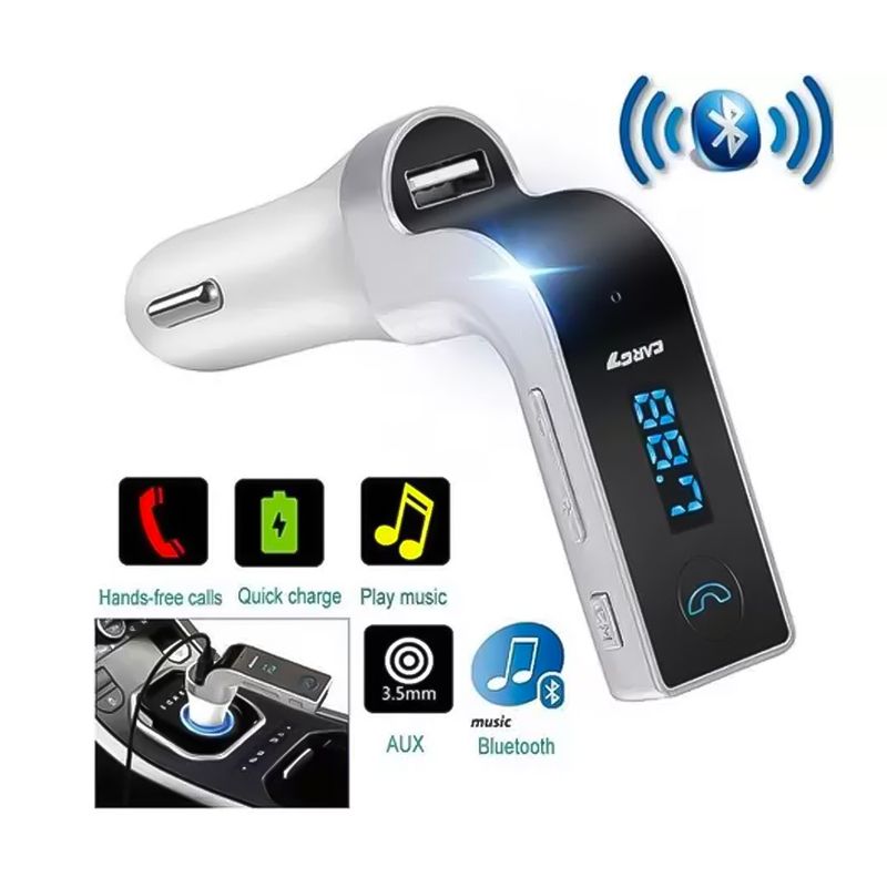 Transmisor FM LCD Bluetooth de Audio Para Autos Soporta USB, SD