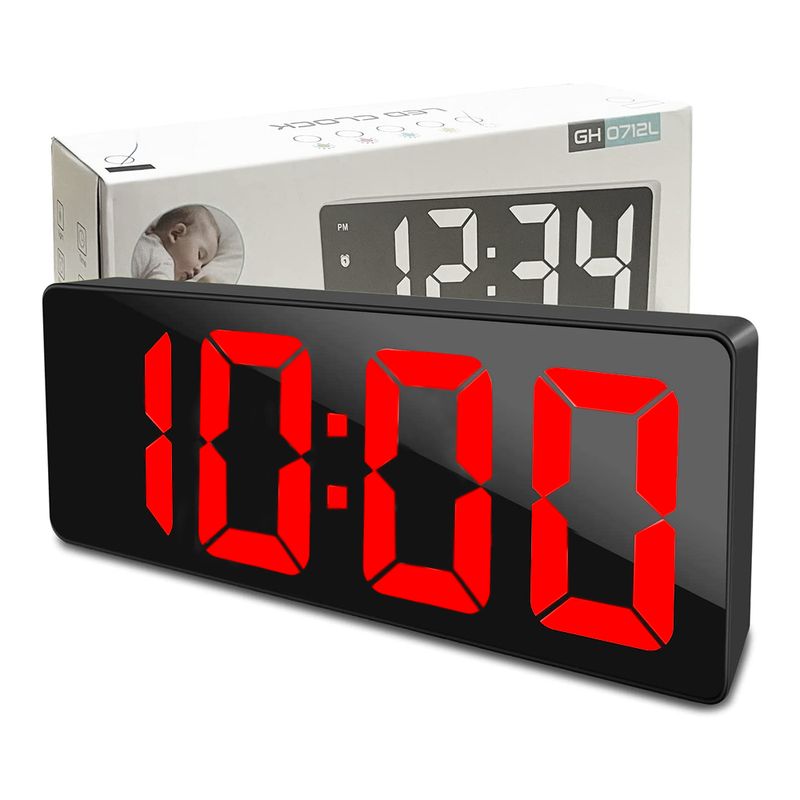 Reloj LED digital multifunción - Reloj Espejo alarma repetitiva