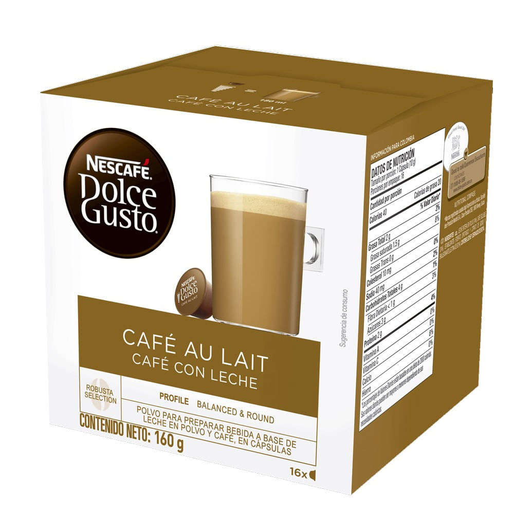 Cápsulas Dolce Gusto Nescafé Café Au Lait X 16 60852