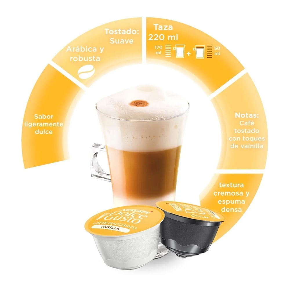 Cápsulas Nescafé Dolce Gusto® Latte Macchiato Vainilla