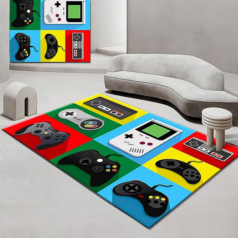 GENERICO Alfombra Lisa Juvenil Infantil Gamer Diseño Game Colors 120x170 Cm