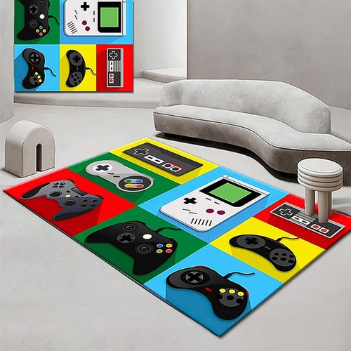 Alfombra Infantil Diseño Videojuegos Colores 160x230cm