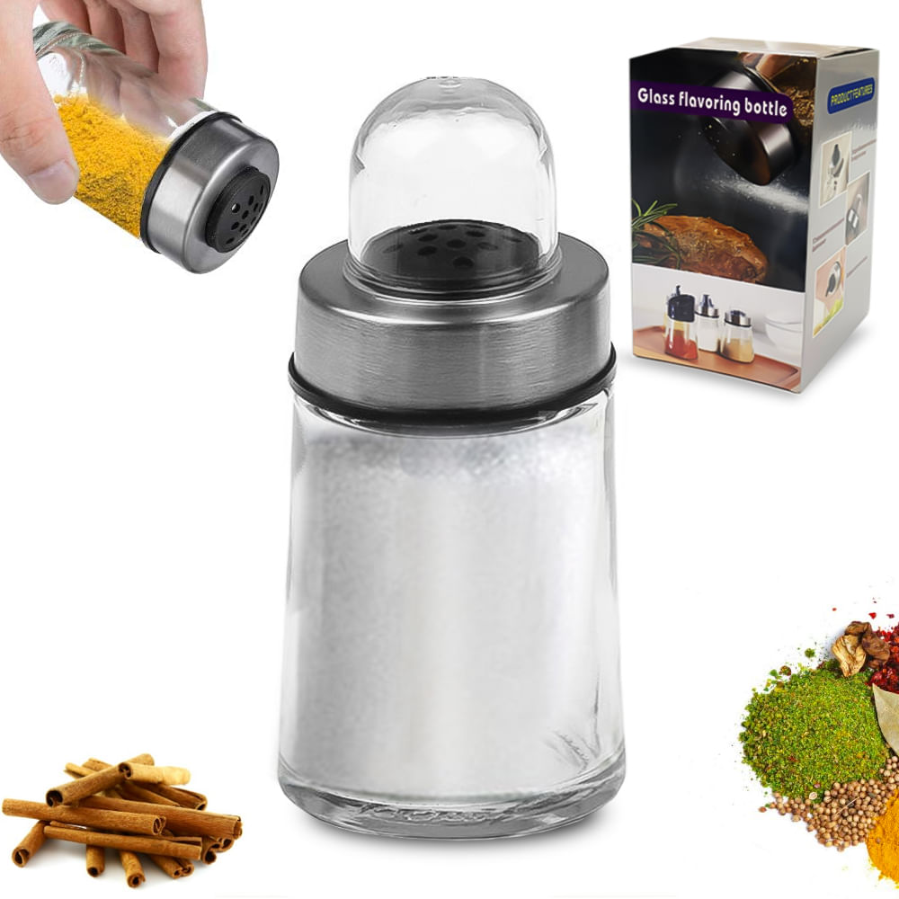 Especiero de Vidrio Salero Condimentos 180 ml