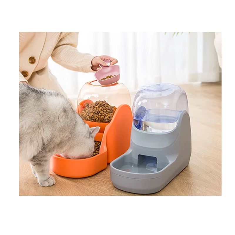 Dispensador Comida + Dispensador Agua Automático Perros/gato