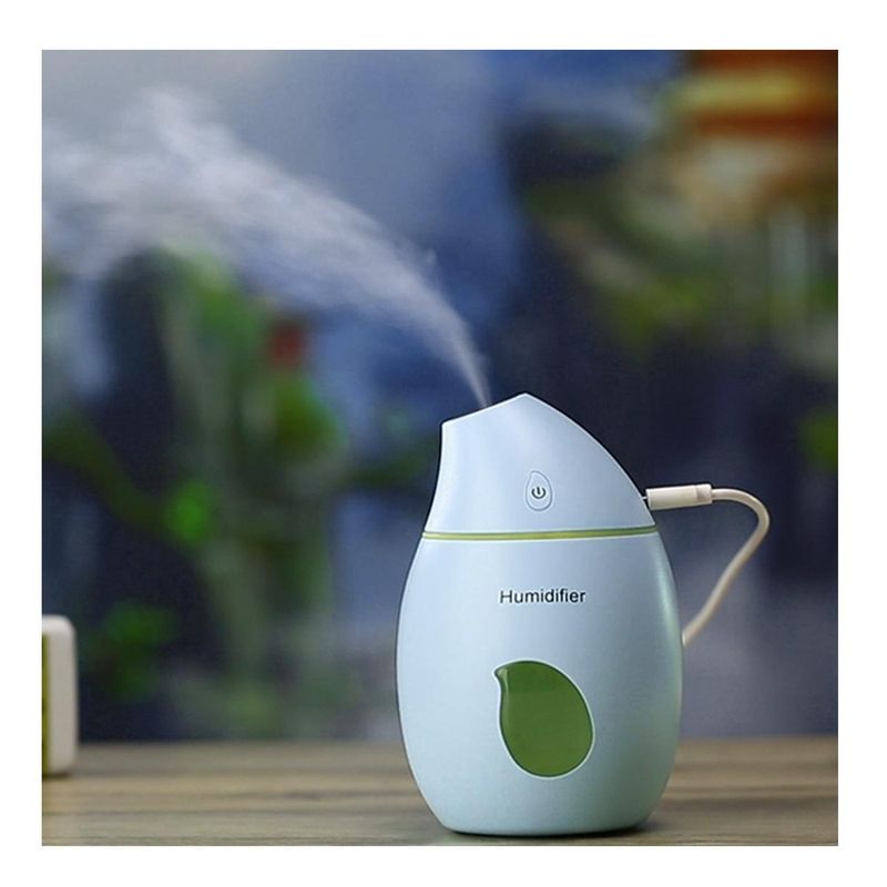 Humidificador Luz Led Purificador De Aire 160ml Celeste