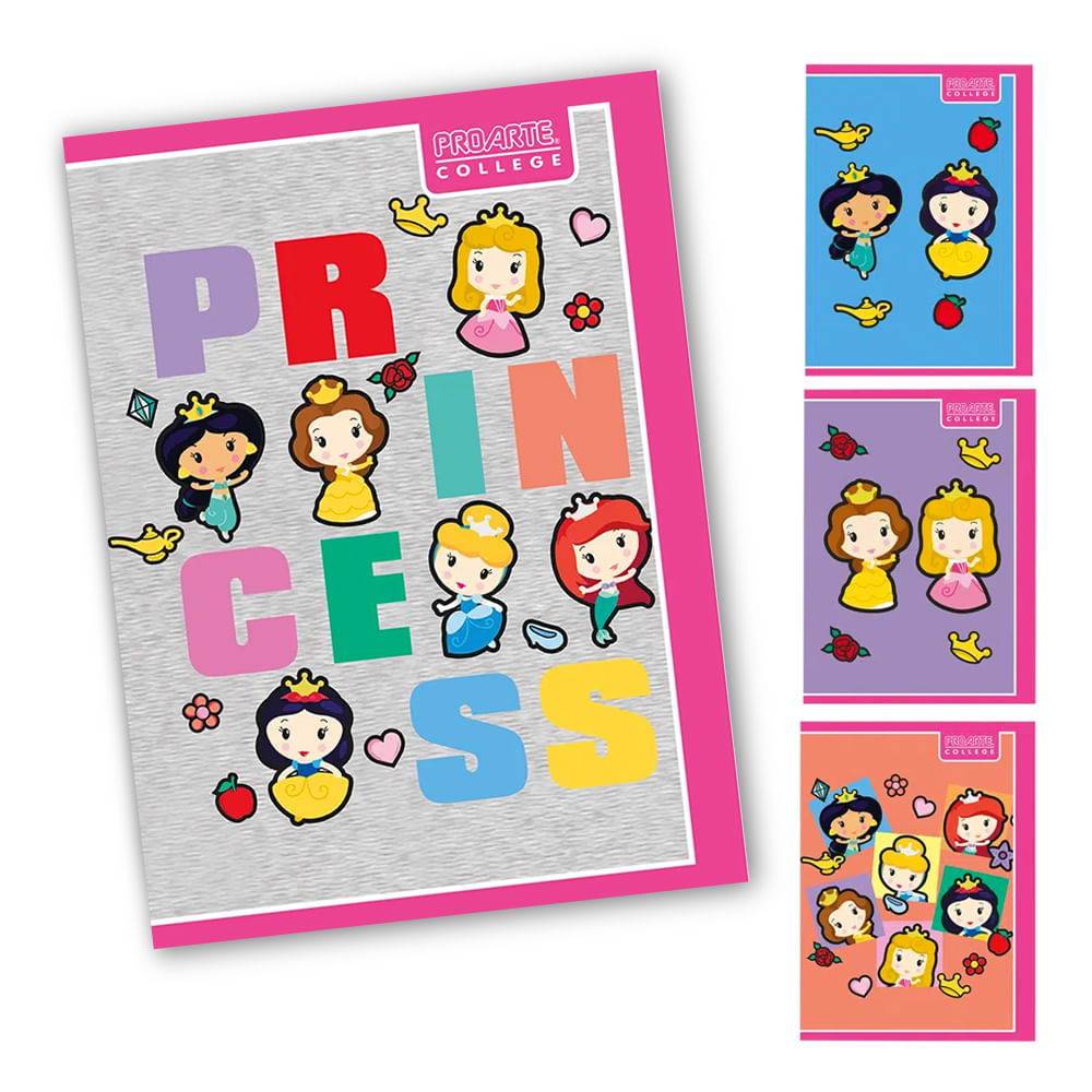 Cuaderno College Princesas Kawaii Proarte 80 Hojas