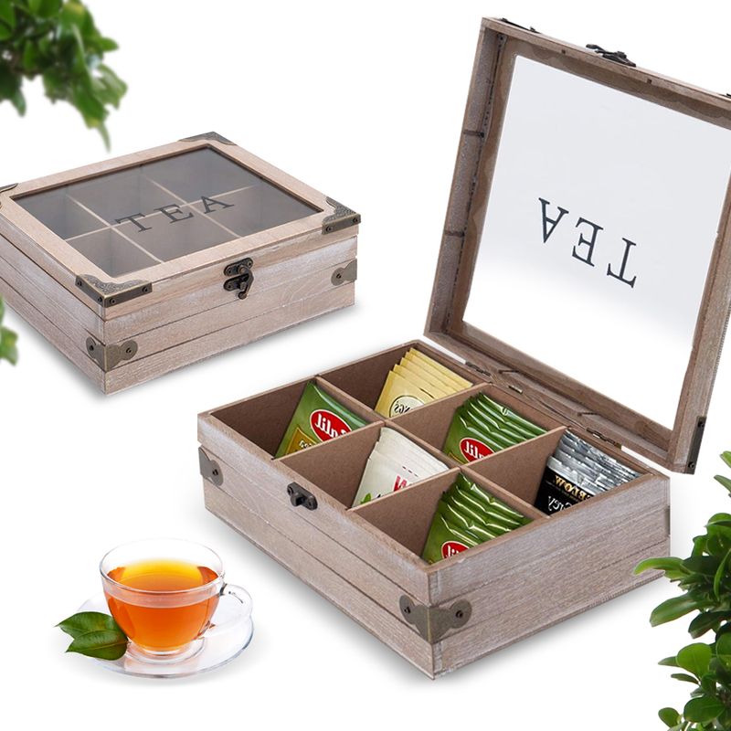 Caja organizadora de té verde