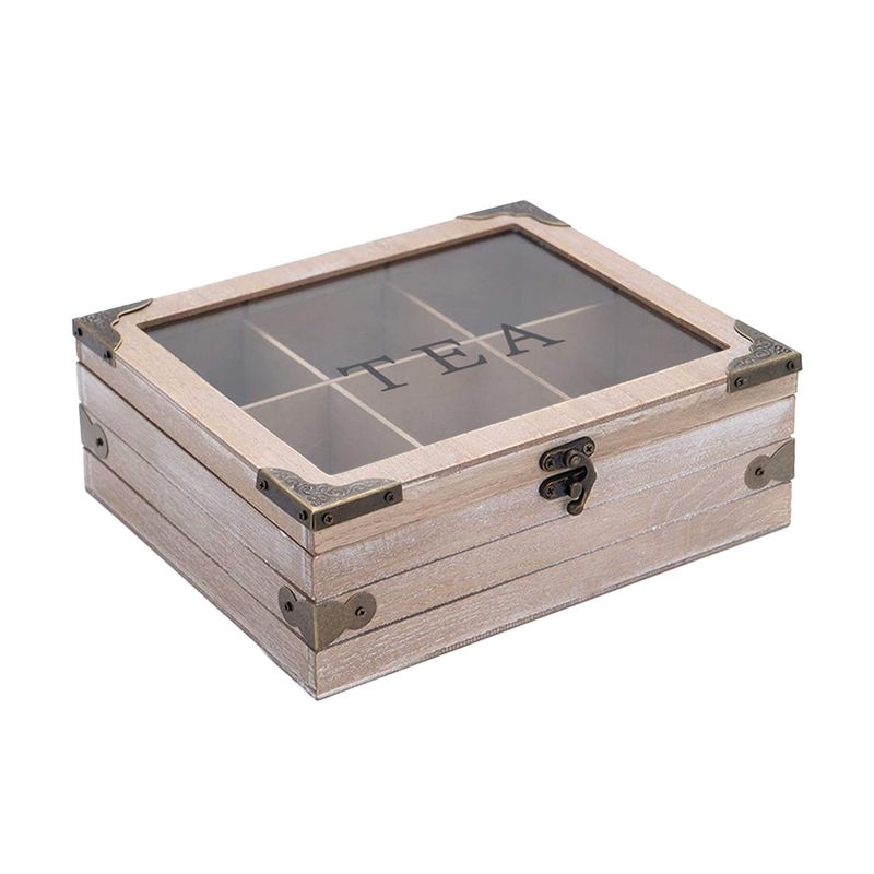 Caja Organizadora Te Madera 6 Compartimientos