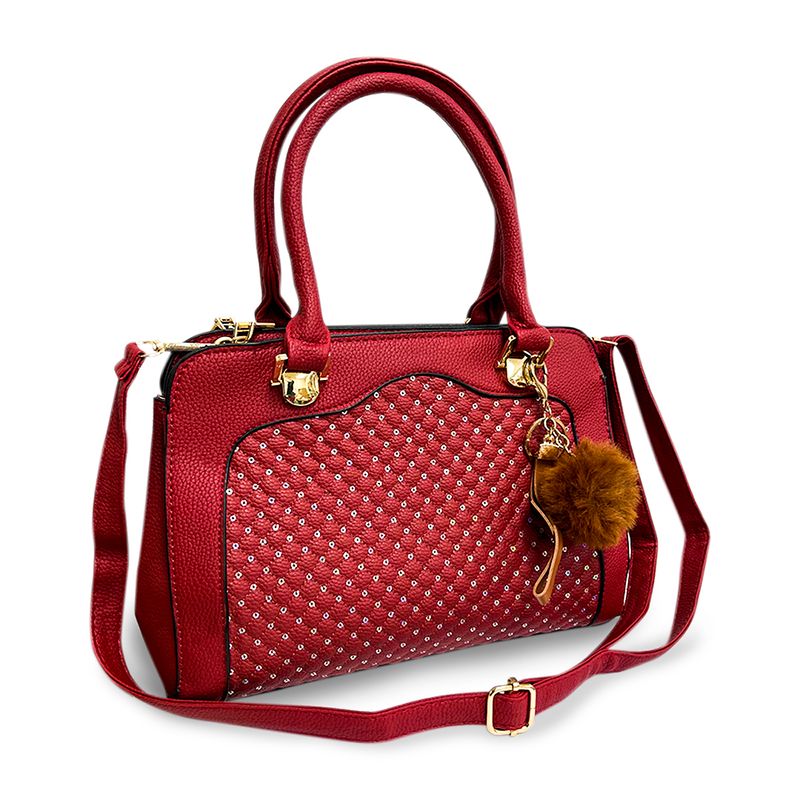 Bolso Cartera Mujer Casual Con Brillo Roja 778752