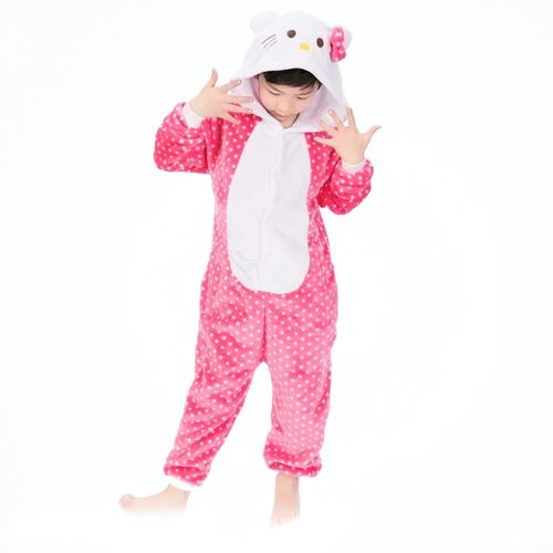 Pijama Disfraz Niños Talla 120 cm Alto Kigurumi Diseño Hello Kitty 778616