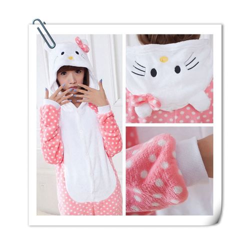 Pijama Disfraz Niños Talla 120 cm Alto Kigurumi Diseño Hello Kitty 778616