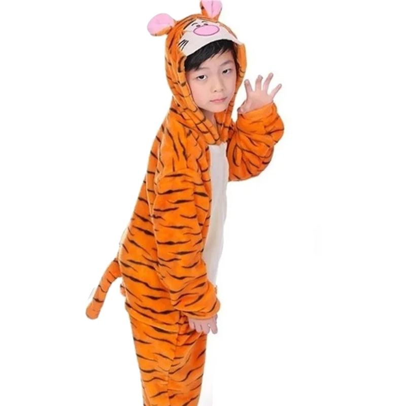 Finanzas Sacrificio Anzai Pijama Disfraz Niños Kigurumi Diseño Tigre 120 cm 778544