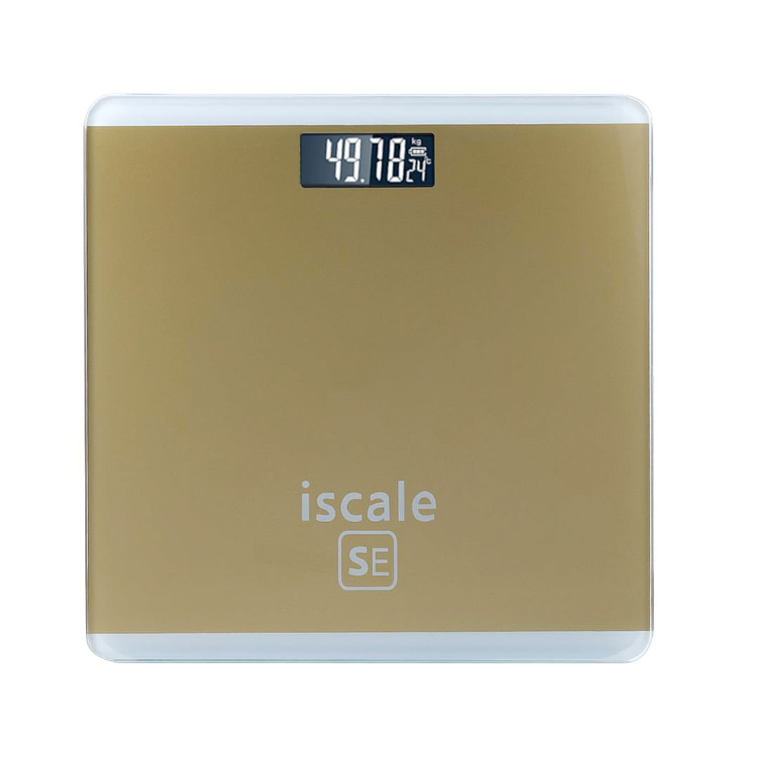 Bascula digital peso baño vidrio templado digital 180 kg dorado