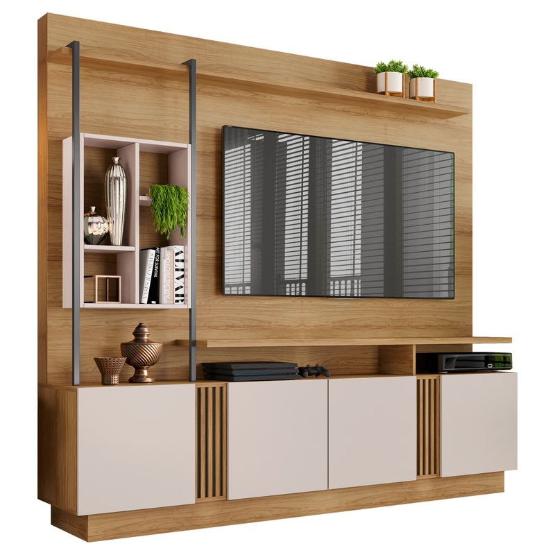 Panel Mueble Rack Tv 40Plg Living Sala Pared Pequin 620 / Fernapet