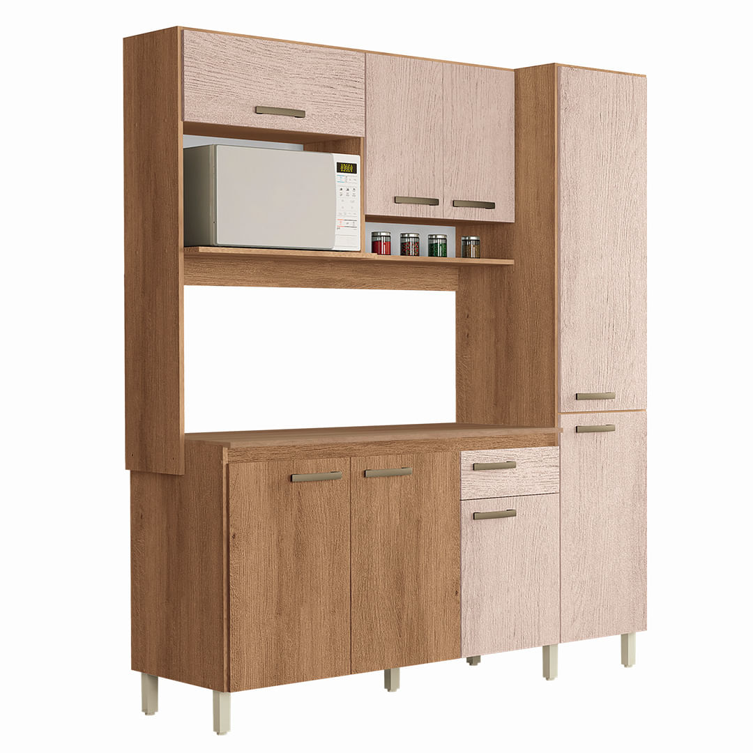 KIT COCINA 8 PUERTAS 2 CAJONES B121 HENN NATURE