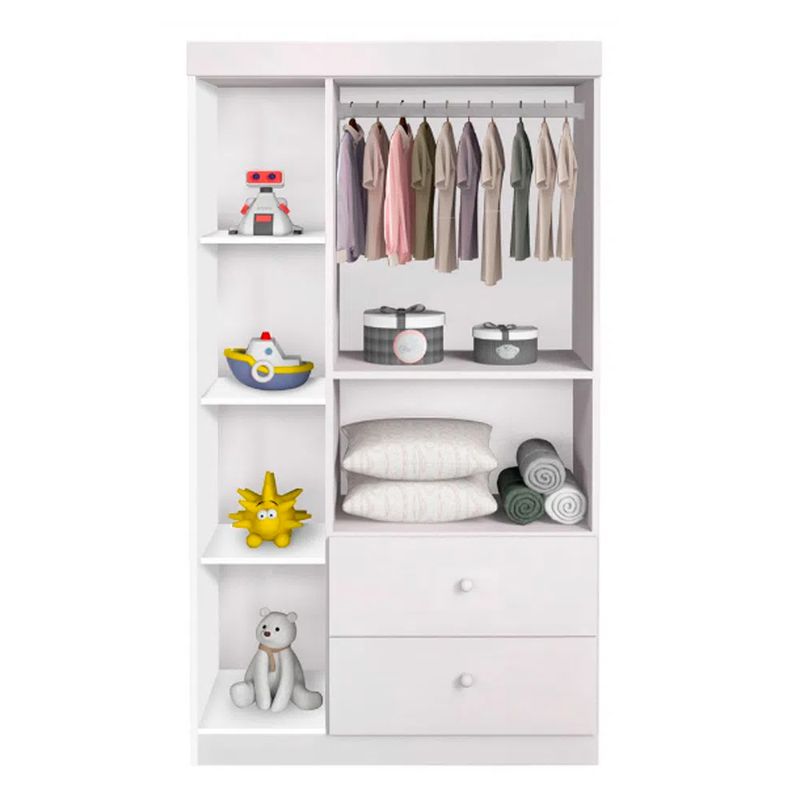 Closet Ropero 3 Puertas 2 Cajones Catatau Blanco flex