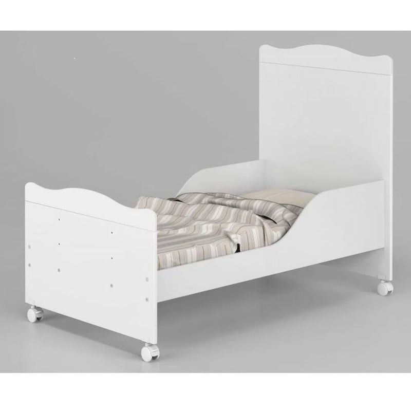 Cama Cuna Madera Teddy Demolicion/Blanco