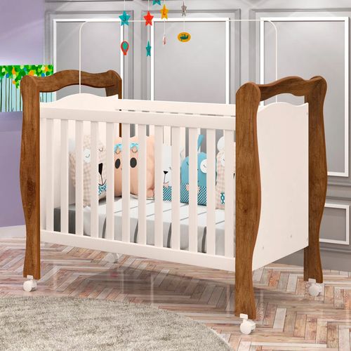 Cama Cuna Madera Alvin Demolición/Off White