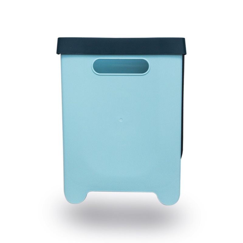 Basurero Plegable Papelero Cocina Auto Mueble Azul 28 Cm 779230