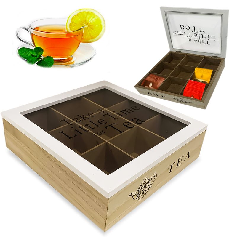 Caja organizadora de té verde