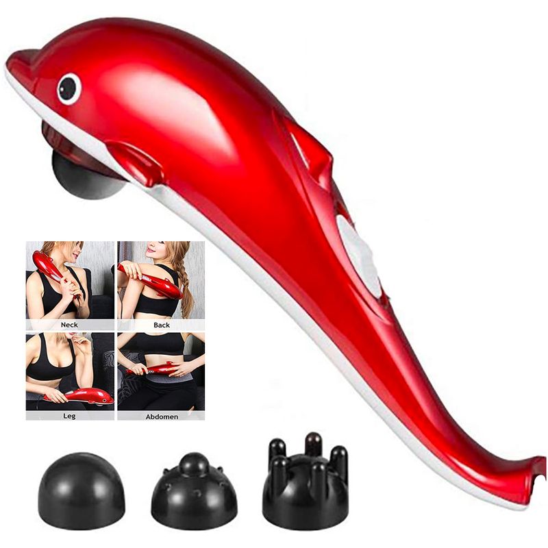 Masajeador Delfin Vibrador 3 Tipos de Cabezales