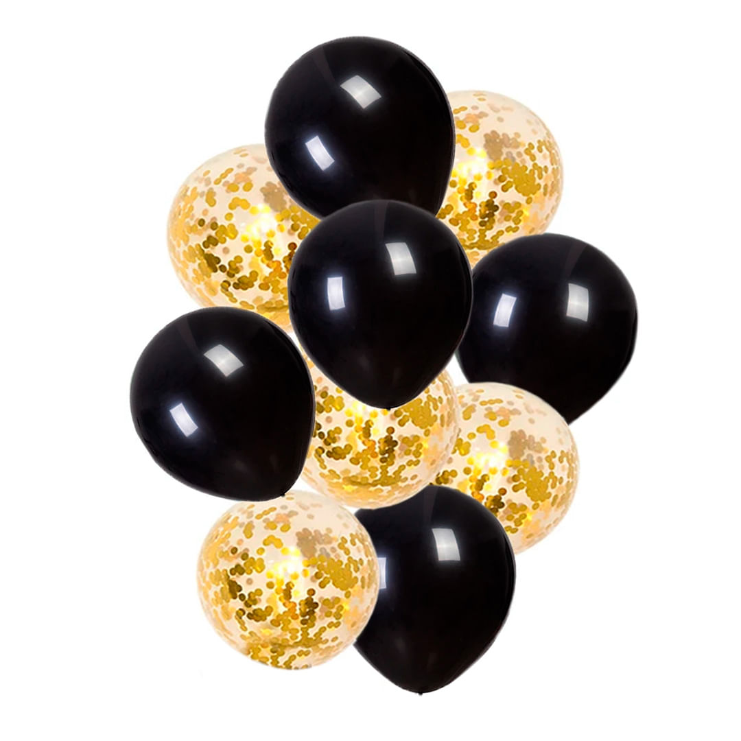 Globos Decorativos Halloween Set De Globos Para Fiesta Hallo Negro/naranja