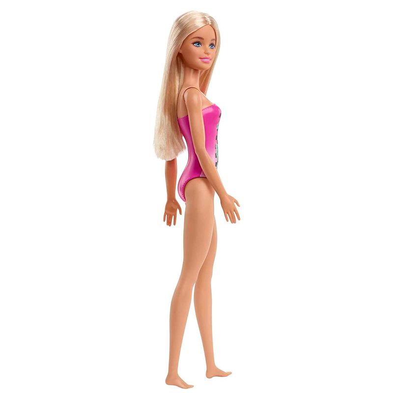 Muñeca Barbie Traje Baño Rosa en Playa